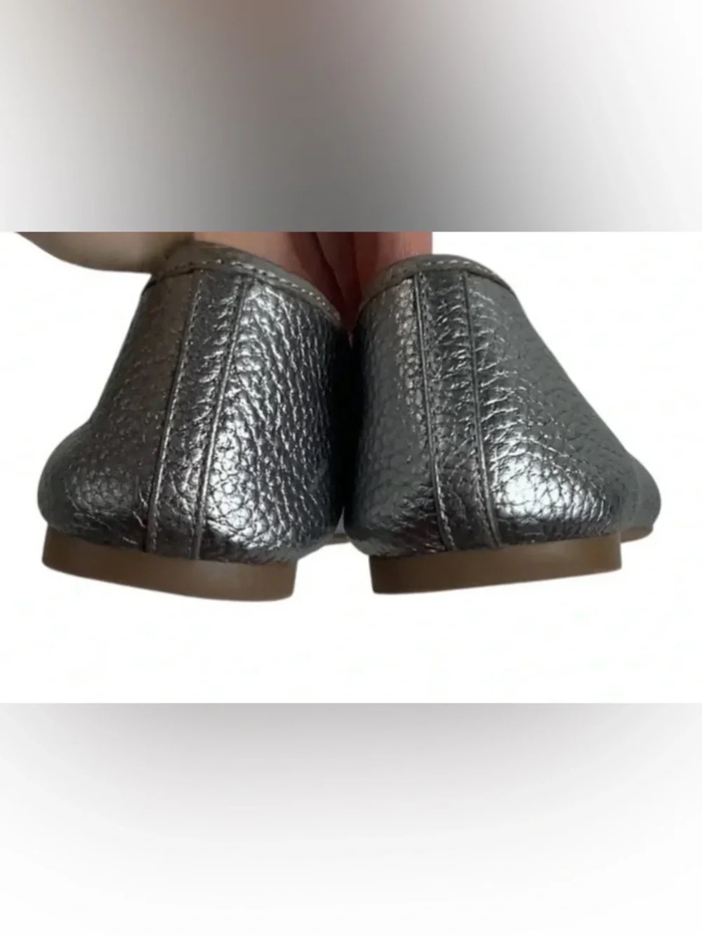 Tory Burch Metallic Silver Women's Ballet Flats